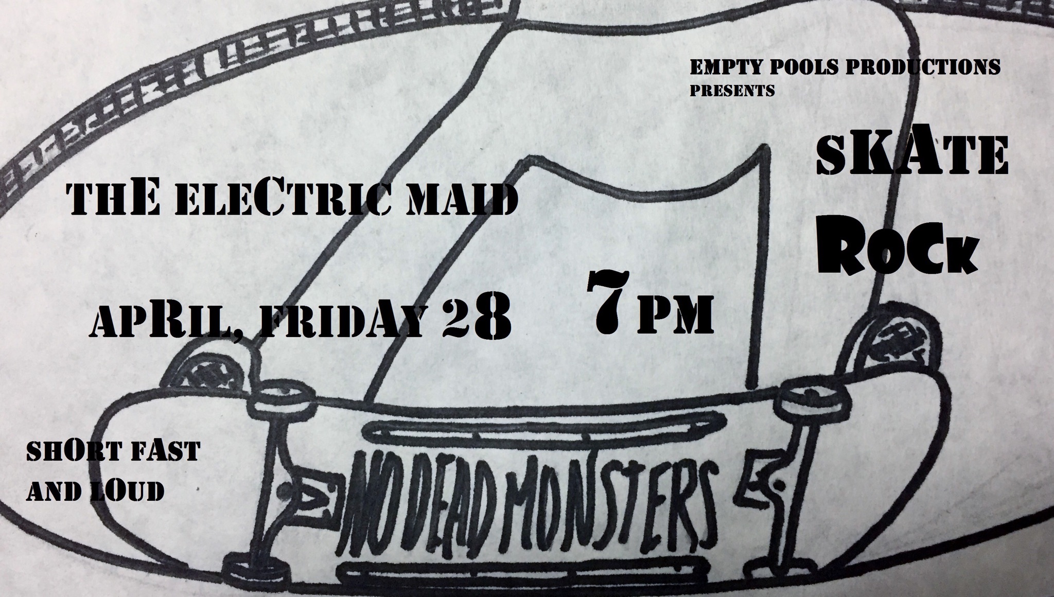 No Dead Monster Electric Maid show flyer