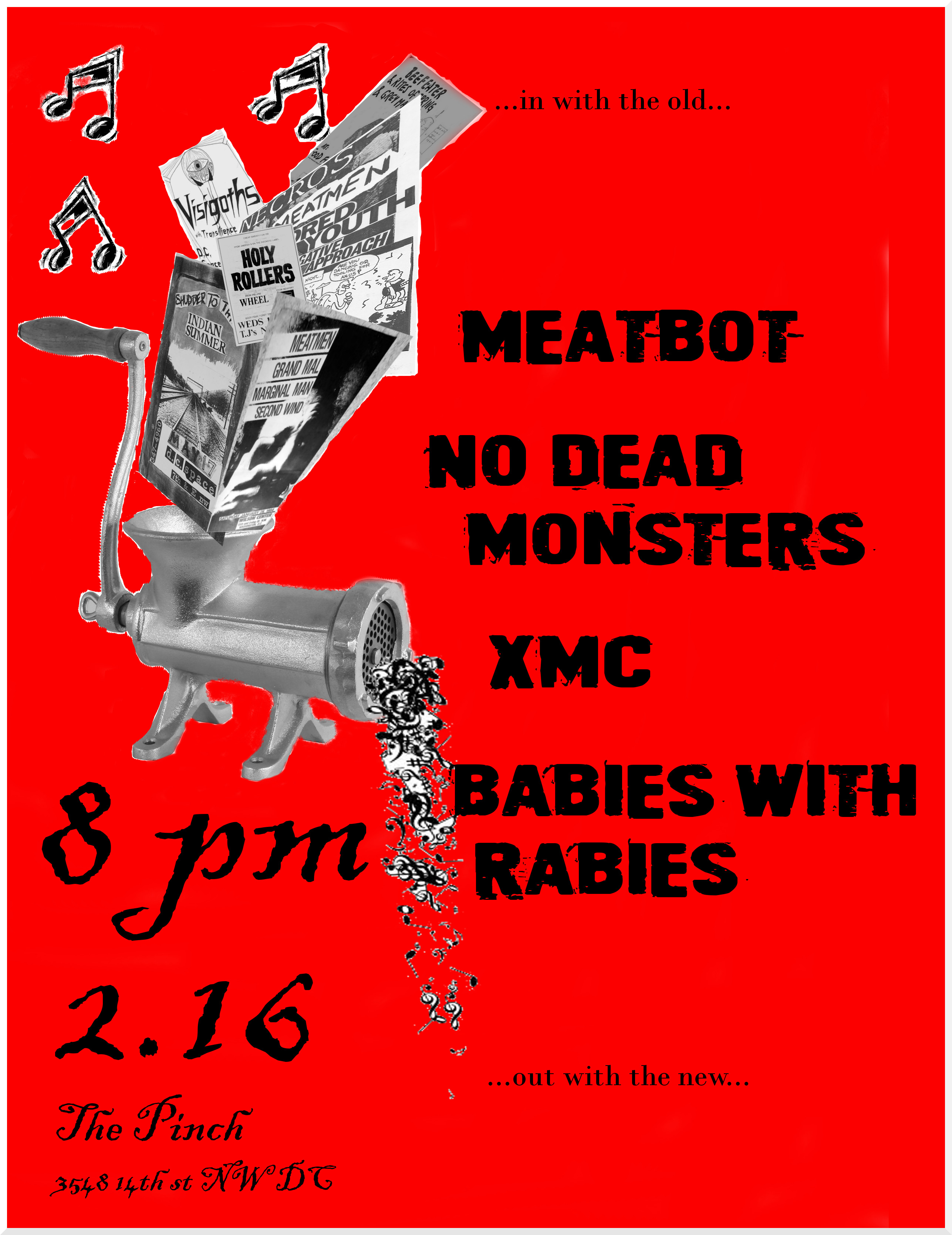 No Dead Monsters flyer The Pinch 2.16