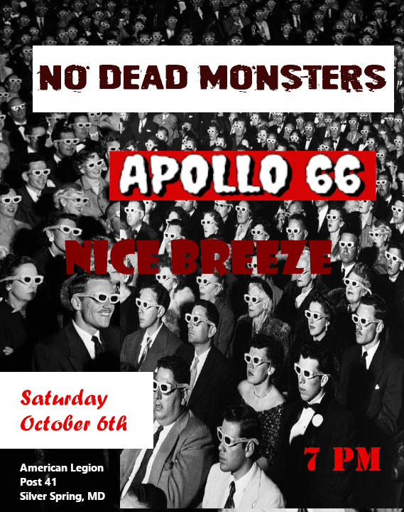 No Dead Monsters - Show Flyer American Legion Post 41
